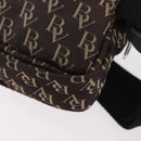 BOTTEGA VENETA Waist Bag Canvas Brown Silver Auth bs35444-13
