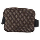 BOTTEGA VENETA Waist Bag Canvas Brown Silver Auth bs35444-3