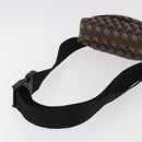 BOTTEGA VENETA Waist Bag Canvas Brown Silver Auth bs35444-7