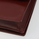 CARTIER Must Line Shoulder Bag Leather Bordeaux Gold Auth bs35445-10