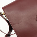 CARTIER Must Line Shoulder Bag Leather Bordeaux Gold Auth bs35445-15