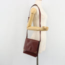 CARTIER Must Line Shoulder Bag Leather Bordeaux Gold Auth bs35445-24