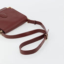 CARTIER Must Line Shoulder Bag Leather Bordeaux Gold Auth bs35445-7