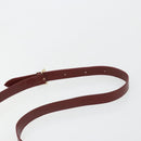 CARTIER Must Line Shoulder Bag Leather Bordeaux Gold Auth bs35445-8