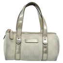 GUCCI GG Supreme Mini Handtasche PVC Weiß Gold 190400 Auth bs35446-2