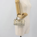 GUCCI GG Supreme Mini Handtasche PVC Weiß Gold 190400 Auth bs35446-20