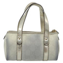 GUCCI GG Supreme Mini Handtasche PVC Weiß Gold 190400 Auth bs35446-3