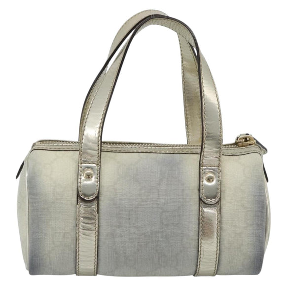 GUCCI GG Supreme Mini Handtasche PVC Weiß Gold 190400 Auth bs35446