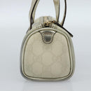 GUCCI GG Supreme Mini Handtasche PVC Weiß Gold 190400 Auth bs35446-4