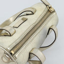 GUCCI GG Supreme Mini Handtasche PVC Weiß Gold 190400 Auth bs35446-6