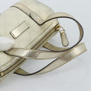 GUCCI GG Supreme Mini Handtasche PVC Weiß Gold 190400 Auth bs35446-7