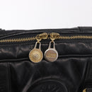 Gianni Versace Business Bag Leather Black Gold Auth bs35448-14