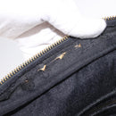 Gianni Versace Business Bag Leather Black Gold Auth bs35448-16