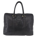 Gianni Versace Business Bag Leather Black Gold Auth bs35448-2