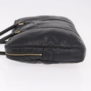 Gianni Versace Business Bag Leather Black Gold Auth bs35448-5