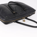 Gianni Versace Business Bag Leather Black Gold Auth bs35448-6