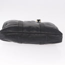 Gianni Versace Business Bag Leather Black Gold Auth bs35448-9