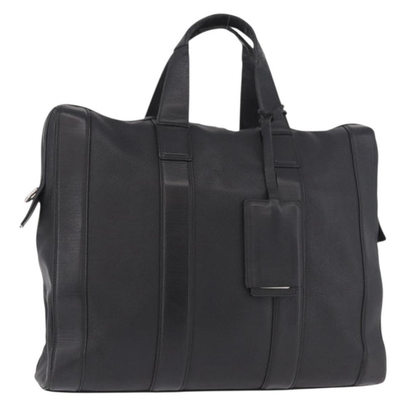 BOTTEGA VENETA Business Bag Leder Schwarz Silber Auth bs35449