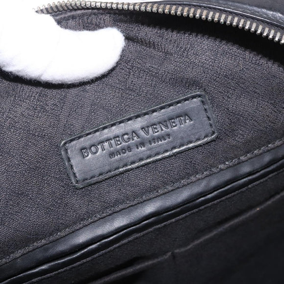 BOTTEGA VENETA Business Bag Leder Schwarz Silber Auth bs35449