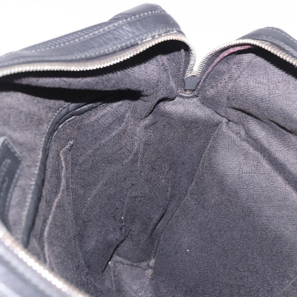 BOTTEGA VENETA Business Bag Leder Schwarz Silber Auth bs35449