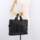BOTTEGA VENETA Business Bag Leder Schwarz Silber Auth bs35449-24