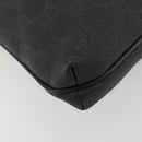 GUCCI GG Supreme Shoulder Bag PVC Black Silver 322279 Auth bs35450-14