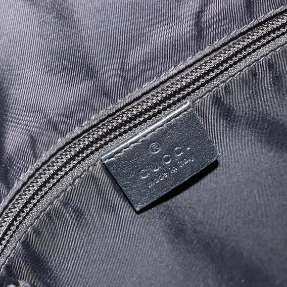 GUCCI GG Supreme Shoulder Bag PVC Black Silver 322279 Auth bs35450