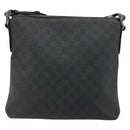 GUCCI GG Supreme Shoulder Bag PVC Black Silver 322279 Auth bs35450-2