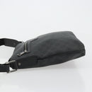GUCCI GG Supreme Shoulder Bag PVC Black Silver 322279 Auth bs35450-4