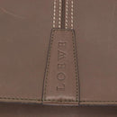 LOEWE Business Bag Leather 2way Brown Silver Auth bs35451-18