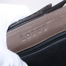 LOEWE Business Bag Leather 2way Brown Silver Auth bs35451-20