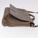 LOEWE Business Bag Leather 2way Brown Silver Auth bs35451-3