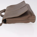 LOEWE Business Bag Leather 2way Brown Silver Auth bs35451-4