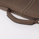 LOEWE Business Bag Leather 2way Brown Silver Auth bs35451-7