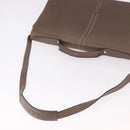 LOEWE Business Bag Leather 2way Brown Silver Auth bs35451-9