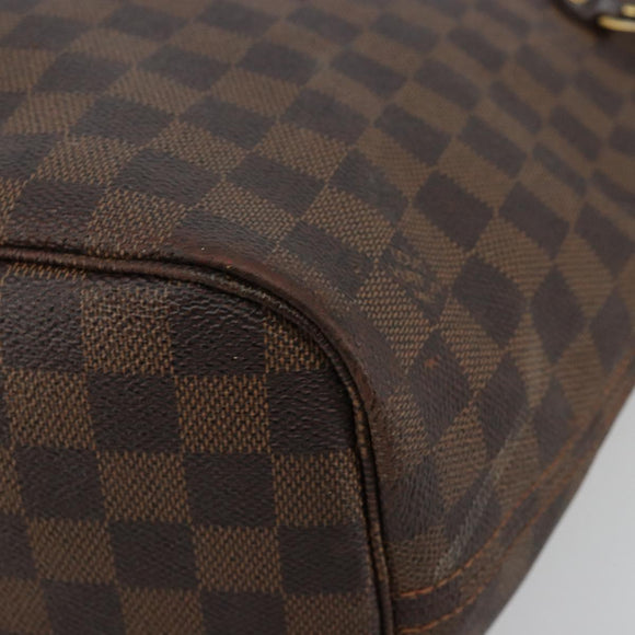 LOUIS VUITTON Damier Ebene Neverfull MM Tote Bag N51105 LV Auth bs35452