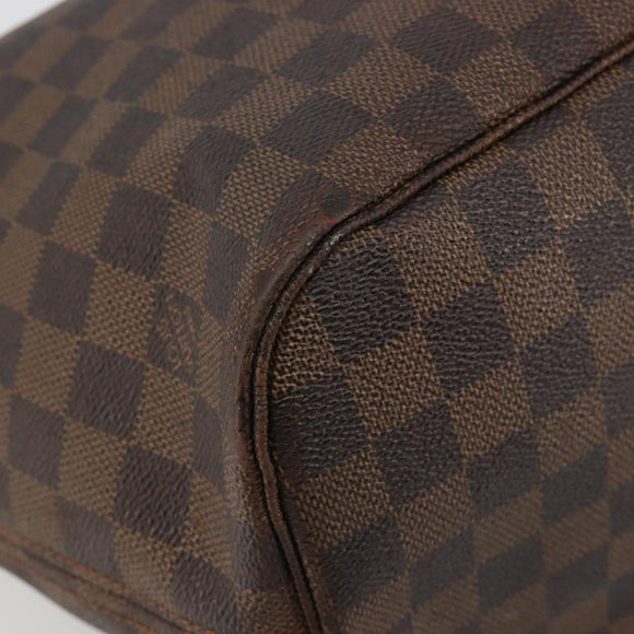 LOUIS VUITTON Damier Ebene Neverfull MM Tote Bag N51105 LV Auth bs35452