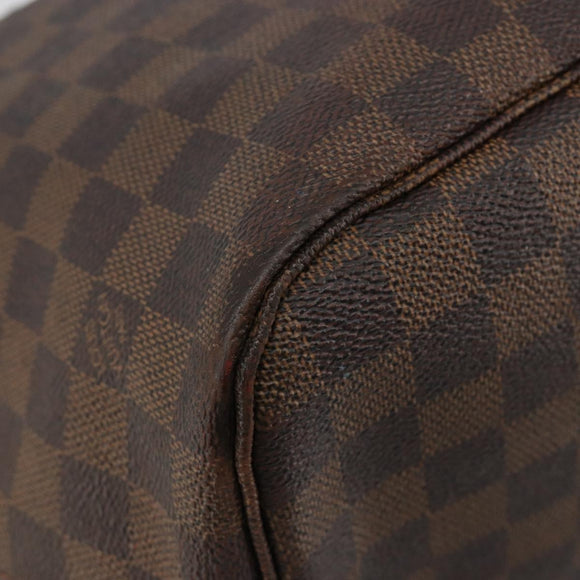 LOUIS VUITTON Damier Ebene Neverfull MM Tote Bag N51105 LV Auth bs35452