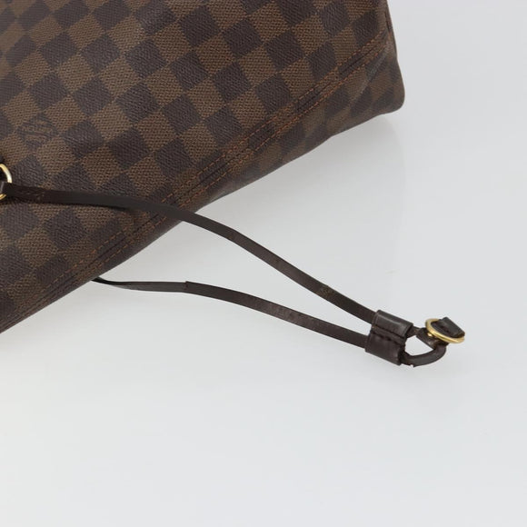 LOUIS VUITTON Damier Ebene Neverfull MM Tote Bag N51105 LV Auth bs35452