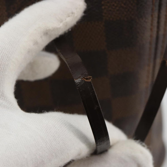 LOUIS VUITTON Damier Ebene Neverfull MM Tote Bag N51105 LV Auth bs35452