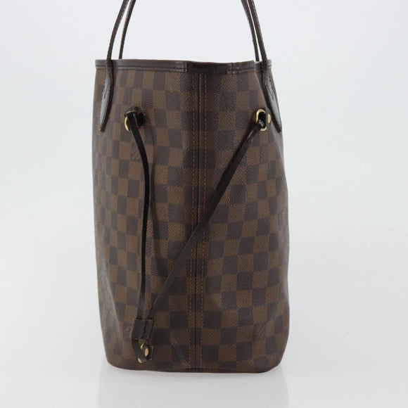 LOUIS VUITTON Damier Ebene Neverfull MM Tote Bag N51105 LV Auth bs35452