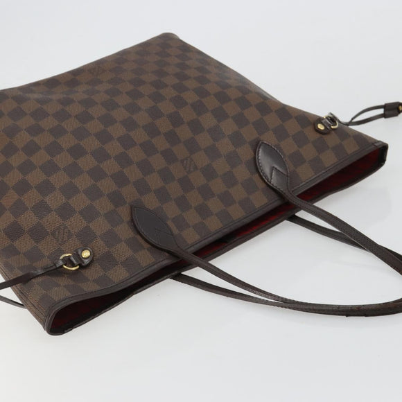 LOUIS VUITTON Damier Ebene Neverfull MM Tote Bag N51105 LV Auth bs35452