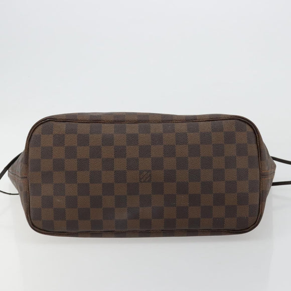 LOUIS VUITTON Damier Ebene Neverfull MM Tote Bag N51105 LV Auth bs35452