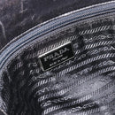 PRADA Plastic Chain Tote Bag Leather Black Silver Auth bs35453-10