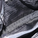 PRADA Plastic Chain Tote Bag Leather Black Silver Auth bs35453-11