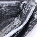 PRADA Plastic Chain Tote Bag Leather Black Silver Auth bs35453-17
