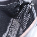 PRADA Plastic Chain Tote Bag Leather Black Silver Auth bs35453-18