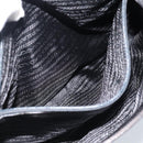 PRADA Plastic Chain Tote Bag Leather Black Silver Auth bs35453-22