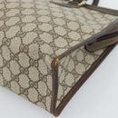 GUCCI GG Supreme Web Sherry Line Hand Bag PVC Beige Gold 010 378 Auth bs35454-9