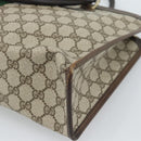 GUCCI GG Supreme Web Sherry Line Hand Bag PVC Beige Gold 010 378 Auth bs35454-15